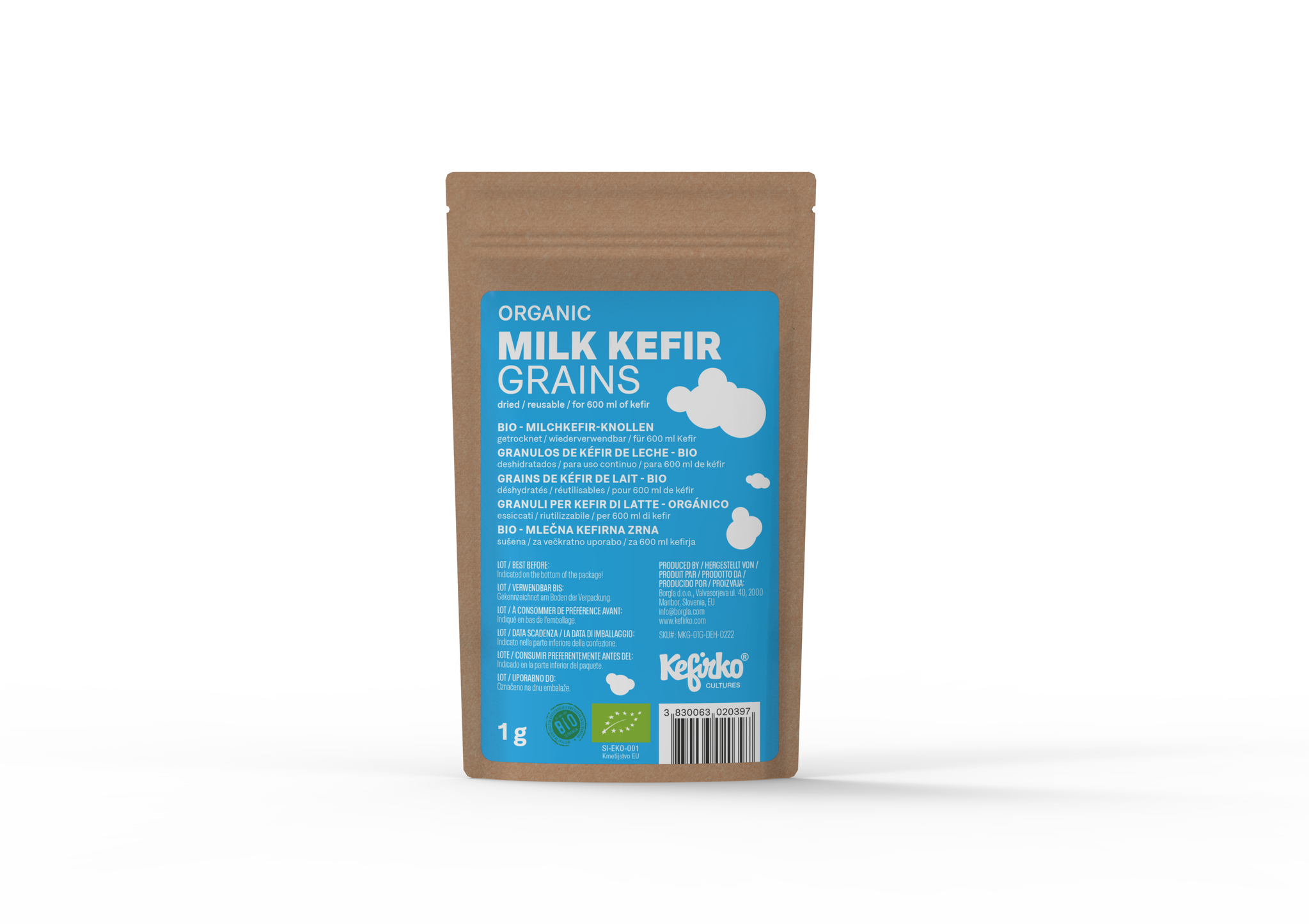 Nieuw! Biologische Gedroogde Melkkefirkorrels - 1 gram