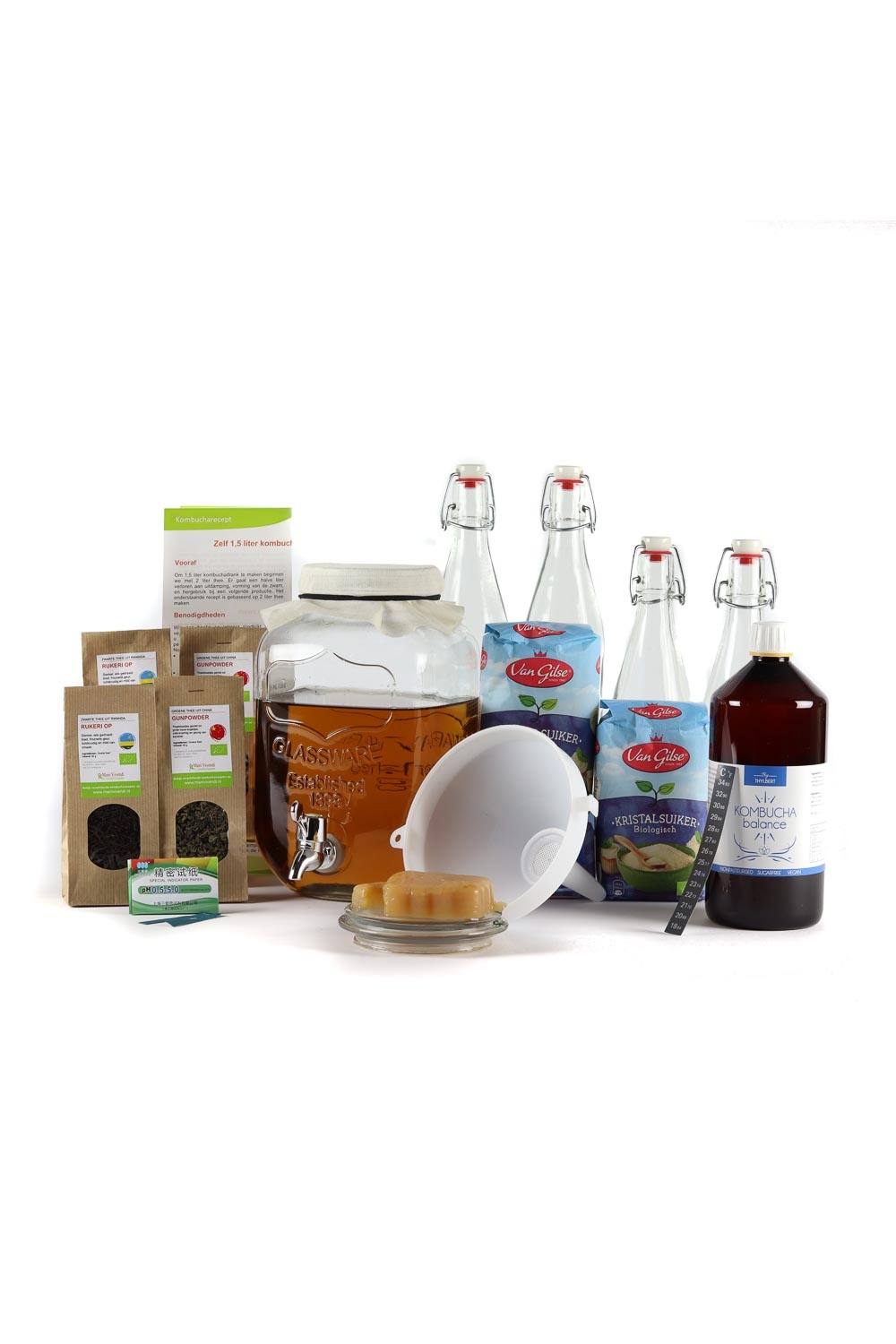 Hoe maak ik kombucha met het pakket van Mani Vivendi? 