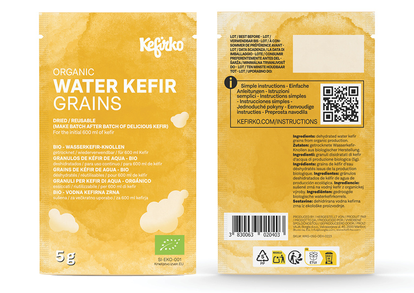 Nieuw! Biologische Gedroogde Waterkefirkorrels - 5 gram