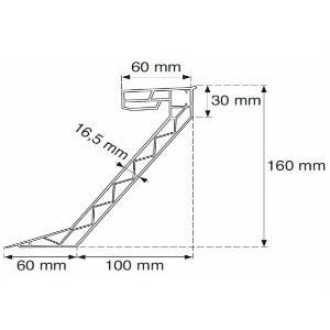 Skylux® PVC Opstand 16/20 vierkant 105x105 cm