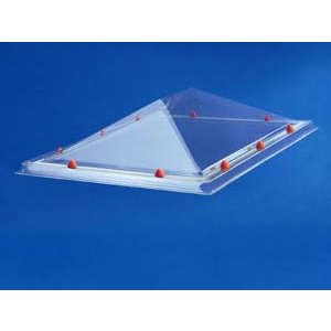 Skylux® Piramide lichtkoepel vierkant 150x150 cm Polycarbonaat of Acrylaat