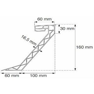 Skylux® PVC Opstand 16/20 rechthoek 100x130 cm