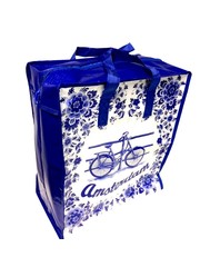  shopper tas Delftsblauw met fiets