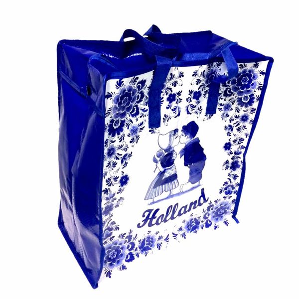 Shopper bag Delft blue kissing couple