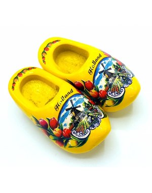  Woodenshoe magnet 4cm Yellow