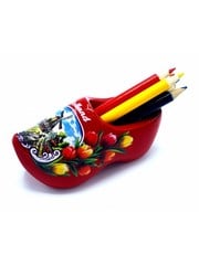  Pencil clog with 6 pencils red