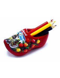  Pencil clog with 6 pencils red