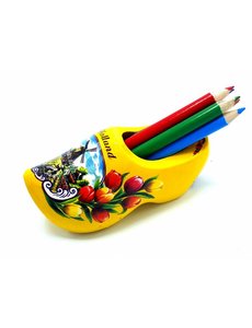  Pencil clog with 6 pencils yellow