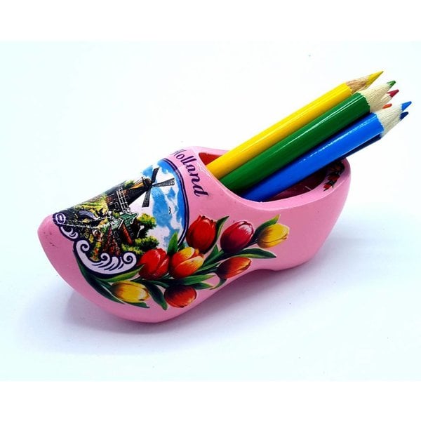 Bleistift Clogs mit 6 Stiften rosa