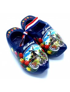  Souvenir woodenshoes 8cm Blue