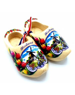  Souvenir klompenpaartje 8cm blank