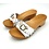 DINA Wooden sandals flower print with buckle