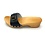 DINA  Schwarze Holzsandalen mit schmaler Schnalle – Clogs –