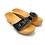 DINA  Schwarze Holzsandalen mit schmaler Schnalle – Clogs –