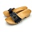 DINA  Schwarze Holzsandalen mit schmaler Schnalle – Clogs –