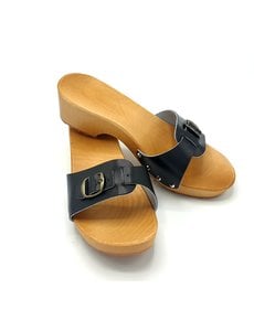 DINA Wooden sandals black -slippers-