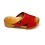 DINA Sandals with wooden sole, red suede leather - Dina