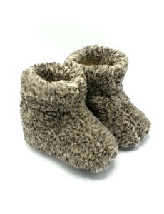 DINA slippers 100% wool gray high