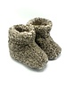 DINA slippers 100% wool gray high