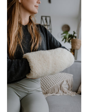 Woolen sleeve white