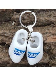  Keyhanger with two woodenshoes white with your logo