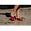 DINA Red high heel suede clogs from Dina