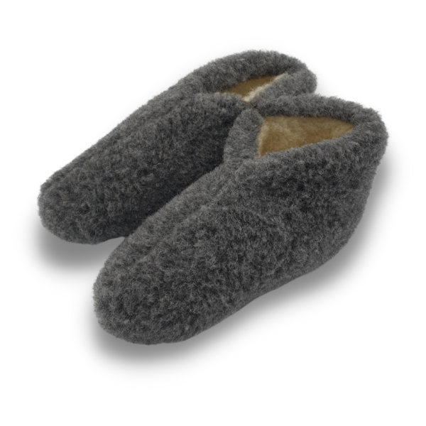 DINA Woolen slippers low model dark gray