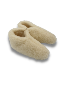 DINA Soft Wool Slippers – Low Model White
