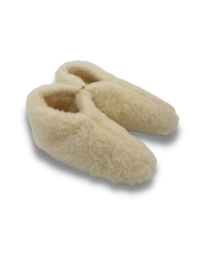 DINA Soft Wool Slippers – Low Model White