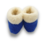 DINA Wool slippers high model blue with white collar up to size 46