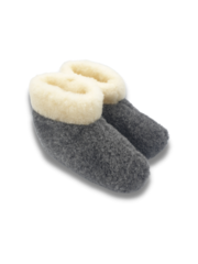 DINA Woolen slippers high model black/white