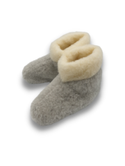 DINA Woolen slippers high model gray white