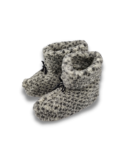 DINA slippers 100% wool gray high unisex hard sole 44 - 45