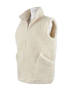  Weste aus 100 % Wolle, weiß