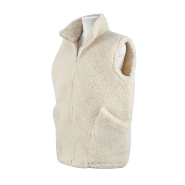 Bodywarmer 100% wool white