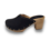 DINA Black high heel suede clogs @Dina