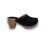 DINA Black high heel suede clogs @Dina