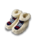 DINA woolen slippers snowflake red-blue - high model