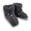 DINA Wool slippers high model black with bow