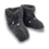 DINA Woolen slippers high model black with bow