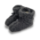 DINA Woolen slippers high model black with bow