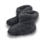 DINA High-top black wool slippers with anti-slip soles 36-42