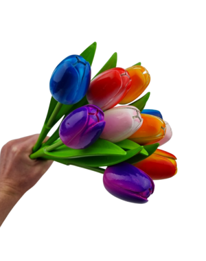 Bouquet of wooden tulips (10, 20 or 30 pieces)