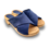 DINA Houten sandalen met nubuck leer - Jeans Blue - Dina Sandals