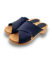 DINA Wooden sandals with nubuck leather - matte black - Dina Sandals