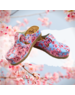 DINA Japanische Frühlingsblüten-Clogs – Kunststoffsohle und medizinisches Fußbett – von Dina