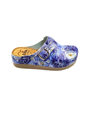 DINA Sternennacht-Van-Gogh-Kollektion – Synthetiksohle und medizinisches Fußbett – von Dina