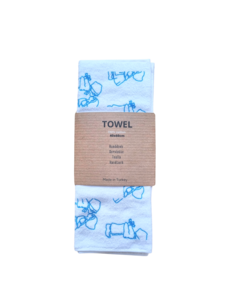 Toweltje Toweltje Blauw kussend paartje