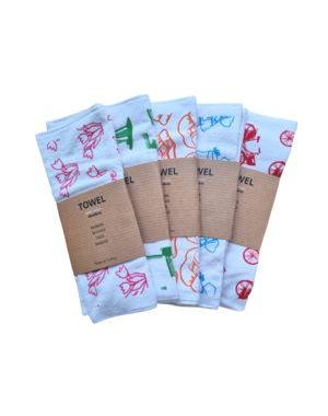 Toweltje Mischung aus fünf Küchentüchern