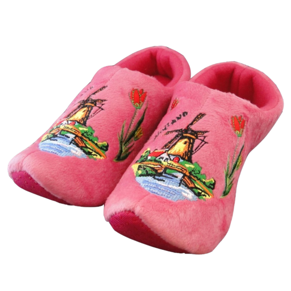 Clog Hausschuhe Windmühle Pink